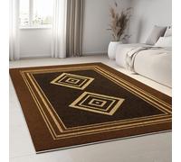 Machine Washable Modernism Area Rug 100 x 160 cm, Soft Abstract Geometry Diamond Squares Printed Rugs Bedroom Dining Room Carpet, Non-Slip Indoor Carpet for Living Room Apartment Proch Dorm