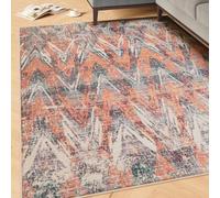 Machine Washable Multicoloured Cotton Rugs Colourful Modern Stain Resistant Liquid Repellent Living Area Bedroom Rug 120cm x 170cm (3ft 11" x 5ft 7")