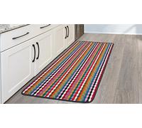 Machine Washable Non Slip Bathroom Runner Mat Striped Design