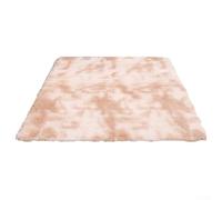 Machine washable polyester carpet featuring a tie dye gradient pattern, soft pile and anti slip backing to keep carpet securely in place (beige)