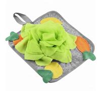 Machine Washable Rabbit Foraging Mat Interactive Snuffle Feeding Toy with Polar Fleece Treat Dispenser Nosework for Bunny Guinea Pigs Ferrets Chinchillas