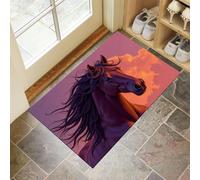 Machine Washable Rugs 60 x 90 cm, Non-slip Doormat, Sunset Horses Bedside Rug, Vintage Animals Indoor Door Mats, Low Pile, Non-shedding, Entrance, Entryway, Corridor
