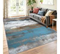 Machine Washable Rugs Living Room, 60 x 90 cm Kitchen Rugs Non Slip, Soft Short Pile Bold Vertical Lines Textured Art Floor Carpet for Bedroom, Hallway, Dining Room, Entryway, Multicolor