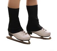 Machine Washable Skating Shoe Covers Made of Polyester and Spandex Blend for Ice Rink Rehearsal and Stage Use (Black)