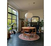 Machine Washable Terracotta Livingroom Rug Intricate Traditional Patterns Classic Design Hallway Bedroom Rug 180cm x 180cm (5ft 11" x 5ft 11")