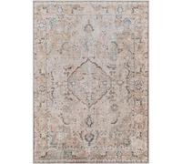 Livabliss Riverside Machine Washable Rug - Vintage Area Rugs Living Room, Large Rug 160x213 cm - Traditional Boho Style, Dining Room, Kitchen, Outdoor, Hallway - Light Pink, Ivory and Blue