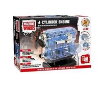 Machine Works 4-Cylinder Engine Kit - Build Your Own Combustion Model, 10+