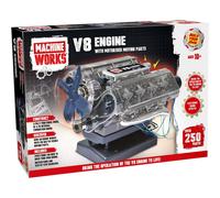 Machine Works Build Your Own V8 Engine Toy Replica Model Building Kit Features Augmented Reality Sounds & Illumination 4 Modes 250+ Pieces 10+ Years