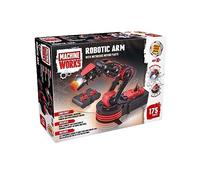 Machine Works MWRA01 Build Your Own Robotic Kit-Features Motorised Moving Parts, Grabber Arm, Wireless Control and Illumination, 175 Pieces, 10+ Years,Black,Medium