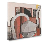 Machinery by Charles Demuth Canvas Print | Gallery Wrapped 30mm Frame Wall Art | 20x20 inches | Ready to Hang | Modern Picture | Living Room Bedroom Lounge Office