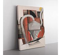 Machinery By Charles Demuth Classic Painting Canvas Wall Art Print Ready to Hang, Framed Picture for Living Room Bedroom Home Office Décor, 50x35 cm (20x14 Inch)