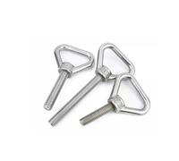 Machinery Lifting Ring Threaded Eye Bolts, 304 Stainless Steel Welded Load-Bearing Triangular Lifting Ring Screw Silver Multiple Sizes(M8X50mm)