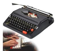 Machinery Typewriter, Traditional Old Fashioned Mechanical English Typewriter, Old-Fashioned Traditional Portable Manual Typewriter, Vintage Typewriter for a Nostalgic Flow, Manual Typewriter,Black