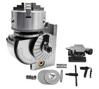 Machinist Precision 3 Jaw Chuck Dividing Head - Semi-Universal Milling Set with MT2 Tailstock and Dividing Plates for Gear Cutting on Manual Mills(6in)