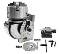 Machinist Precision 5 Inch 3 Jaw Chuck Dividing Head, Semi-Universal Milling Set with MT2 Tailstock and Dividing Plates, Rotary Indexer for Gear Cutting on Manual Mills 6in