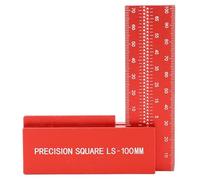 Machinist Square 100mm Aluminium Alloy L Type Right Angle Ruler Tool, High Accuracy Engineer Square, Compact Portable Mechanical Square for Woodworking, Metalworking and