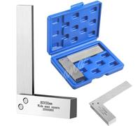 Machinist Square Set 3 Inch, Atarvana Mechanical Steel High Precision Square, Harden Carbon Steel Engineer Square, 90 Degree Wide Base Square, L-Type Right Angle Ruler Tool for Woodworking