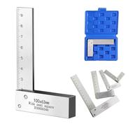 Machinist Square with Scale 4 Inch, Atarvana 90 Degree Carpenter Square, Harden Carbon Steel Engineer Square Hard Steel Construction for Precision Layout and Measurement Woodworking