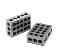 Machinist Tools, 2PCS 23 Holes Block Gauge Parallel Clamping Steel Block Precision Matched Machinist,Precision Manufactured(2pcs 0.0001)