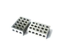 Machinist Tools, 2pcs 25x50x75mm Block Gauge 23 Holes Hardened Steel 1-2-3" Precision Matched Machinist Woodworking Tool for Layout &,Precision Manufactured(B Metric 255075)