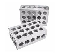 Machinist Tools, 2pcs/Set Hardened Steel 25-50-75mm Blocks 0.0001" Precision Matched Machinist 123 Milling Tool 23 Holes 1-2-3" Block Gauge,Precision Manufactured(1-2-3 inch)