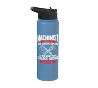 Machinist Using A High School Diploma - CNC Machine Operator Stainless Steel Insulated Water Bottle