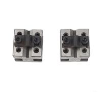 Machinist V Block Pair With Clamps, Hardened Steel 90 Degree Ground Parallel Vee Blocks Set for Metalworking Drilling Milling Fixture, Round Stock Holding Tool 35mm