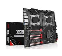 MACHINIST X99 Dual CPU Motherboard, Intel (5th/6th Gen) LGA 2011-V3 Computer Server Motherboards (E-ATX, PCIe 3.0, DDR4, Dual LAN, M.2, SATA 6Gb/s) for Intel Core i7, XEON E5 V3/V4 Series X99-D8 (Red)