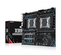 MACHINIST X99 Dual CPU Motherboard LGA 2011-V3, for Intel Xeon E5 v3 v4 CPU Processor, DDR4 Max Support 256GB, Gigabit LAN, PCIe 3.0, NGFF/NVME M.2, SATA 3.0, USB 3.0, E-ATX Server PC Mainboard