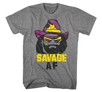 Macho Man Mens Savage Af T-Shirt, XX-Large, Graphite Heather