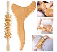 Machomby 2 Pcs Wooden Gua Sha Tools Lymphatic Drainage Tool, Wood Therapy Massage Tools Manual Gua Sha Tools Anti Cellulite Massage Tool for Gua Sha Massage, Maderotherapy, Body Sculpting