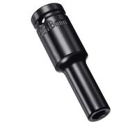 MACHSWON 1/2 Inch Drive - 8mm Deep Impact Socket with 6 Point Design, Heat-Treated Cr-V Steel 78mm Length, Metric Sizes