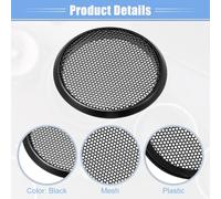 MACHSWON 1.5" Universal Speaker Grill Cover Mesh - Round Iron Subwoofer Guard Protector with ABS Ring - Black Audio Speaker Cover for Home, Marine, Outdoor, and DIY - 4 PCS