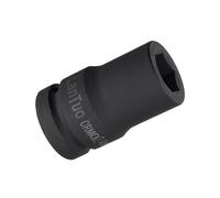 MACHSWON 1 Inch Drive - 24mm Deep Impact Socket with 6 Point Design, Heat-Treated Cr-V Steel 80mm Length, Metric Sizes