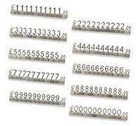 MACHSWON 10 PCS Digital Price Tag 3D Metal Shelving Adjustable GBP ￡ Price Cube Kit for Shop Display Jewelry Watch Shop Office Display Pricemarker Labels Silver