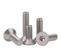 MACHSWON 10 PCS Hex Head Screw Bolts M12*35mm 304 Stainless Steel DIN7991 Hex Tap Bolts Countersunk Full Flat Head Socket Thread Hexagon Screws