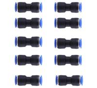 MACHSWON 10 PCS Pneumatic Connectors,12mm Pneumatic Fittings Push in Straight Connectors Water Hose Quick Connect for Air Water Hose