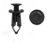 MACHSWON 100Pcs Black Plastic Rivet Push Pin Type Trim Fastener Clips 9mm for Car