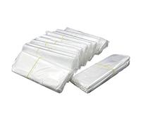MACHSWON 100pcs Heat Shrink Wrap Bags 12cmx25cm POF Heat Shrink Wrap Bags Clear Odorless Single Port Heat Shrinkable Film Bag for Packaging Soap Candle Jar Bath Homemade DIY Project Gift