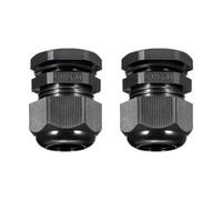 MACHSWON 10Pcs M25 Cable Gland - Durable Threaded Wire Connector with Locknut for 10-15mm Dia Cable Wire, Black