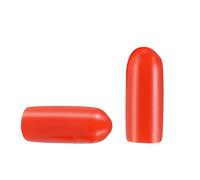 MACHSWON 10PCS Rubber End Caps 8mm ID PVC Round Tube Bolt Cap Cover Screw Thread Protectors Red