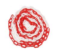 MACHSWON 12.5m Plastic Chains Barrier Safety Post Cone Isolation Chains for Transportation, Garden Fence Red White