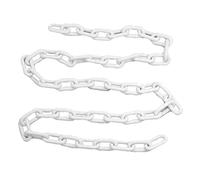 MACHSWON 12.5m White Plastic Safety Chain for Transportation Facility, Garden Fence, Road Cone Connection, Warning Post Isolation