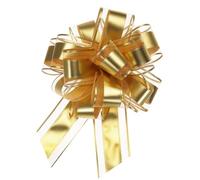 MACHSWON 12pcs 9 Inch Gold Large Pull Bow Metallic Gift Bows for Wedding Baskets Christmas Party Car Gifts Wrapping
