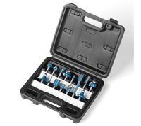 MACHSWON 15 PCS Woodworking Milling Cutter Set 1/4 Inch Shank Edge Trimming Blade Slotting Engraving Wood Professional Mixed Straight Router Bit Set Router Accessories & Parts