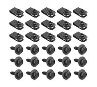 MACHSWON 15 Sets M6-1.0 Multipurpose Bolts and U Nuts Kit - Replaces GM 11503834, 20351035, Compatible with Engine Splash Shield, Bumper, Fender, and Undertray Repairs