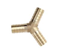 MACHSWON 19mm Brass Hose Barb Fitting Y Shape 3 Way Connector Barbed Splitter Fitting Splicer for Water Fuel Air
