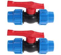 MACHSWON 2 PCS 25mm Stop Tap Valve Connector for HDPE Water Pipe Compression Fit