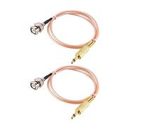 MACHSWON 2 PCS Coaxial Cable with BNC Male to 3.5mm TS Male Connectors Low Loss Coax Cable 50 Ohm 2 Ft For CCTV,DVR,Camera,Video Signals