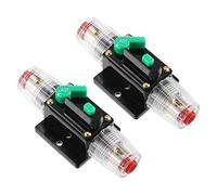 MACHSWON 2 Pcs DC 12V- 48V 10Amp Car Circuit Breaker with Manual Reset Automotive Inline Fuse Holder Protector Black Green